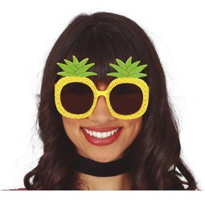 Guirca Carnaval/verkleed party bril Ananas - Tropisch/Hawaii thema - plastic - volwassenen - verkleedbrillen