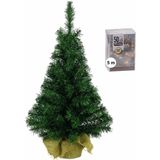 Mini kerstboom/kunstboom incl. verlichting - 45 cm
