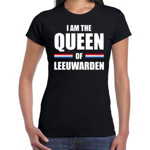 Koningsdag t-shirt I am the Queen of Leeuwarden - zwart - dames - Kingsday Leeuwarden outfit / kleding / shirt