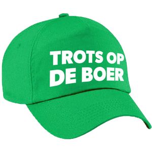 Boerenprotest pet trots op de boer groen volwassenen - protest/actie voeren pet / cap