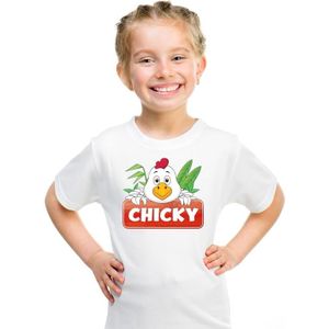 Chicky de kip t-shirt wit voor kinderen - unisex - kippen shirt - kinderkleding / kleding