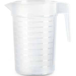 Plastcforte Waterkan/schenkkan - transparant - 1000 ML - kunststof