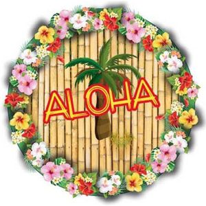 Hawaii versiering onderzetters/bierviltjes - 50 stuks - Hawaii thema feestartikelen