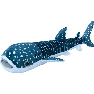 Nature Planet pluche walvishaai knuffeldier - zwemmend - 60 cm - Hoge kwaliteit knuffels