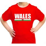 Wales supporter t-shirt rood voor kids - Verenigd Koninkrijk landen shirt - UK supporters kleding