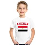 Egypte t-shirt met Egyptische vlag wit kinderen