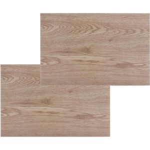 Set van 4x stuks placemats hout print dennen - PVC - 45 x 30 cm - Onderleggers