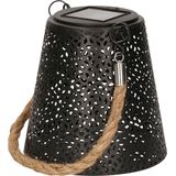 Solar hanglamp zwart metaal indoor/outdoor 12 cm - Verlichting geschikt voor buiten - Tuinverlichting