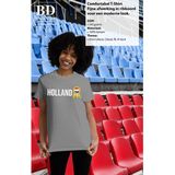 Bellatio Decorations Verkleed shirt dames - Holland - grijs - supporter - themafeest - Nederland