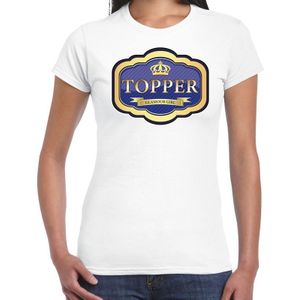 Topper glamour girl t-shirt voor de Toppers wit dames - feest shirts