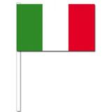 50 Italiaanse zwaaivlaggetjes 12 x 24 cm