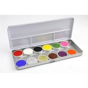 Schmink palet 12 kleuren - schminken verkleed spullen voor kinderen of volwassenen