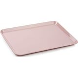 Dienblad/serveerblad in oud roze kunststof 35 x 24 cm- Keukenbenodigdheden - Dranken serveren