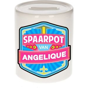 Kinder spaarpot voor Angelique - keramiek - naam spaarpotten