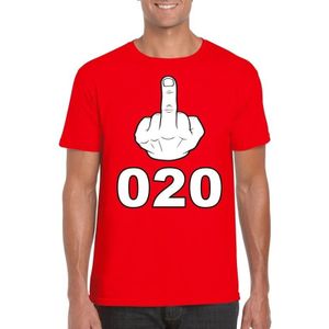 Fuck 020 t-shirt voor heren - rood - katoen
