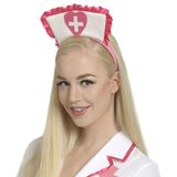 3x stuks roze carnaval verkleed tiara zuster verpleegster