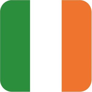 60x Bierviltjes Ierse vlag vierkant - Ierland feestartikelen - Landen decoratie
