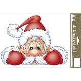 2x stuks velletjes kerst raamstickers 21 x 32 cm - raamversiering/raamdecoratie stickers kerstversiering