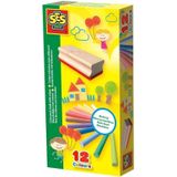 Tender Toys Schoolbord/krijtbord - incl. 13 kleurrijke krijtjes - met wisser - 30 x 40 cm