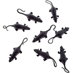 16x kleine plastic horror/halloween dieren ratten van 5 cm - Enge decoratie beesten