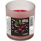 Conpax Candles Geurkaars - 2x - in glas - Cherry aroma - 8 branduren - 7 x 8 cm - woondecoratie - kaarsen - kersengeur