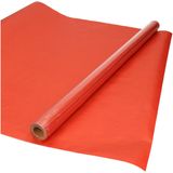 Kraft cadeaupapier/inpakpapier - 5x - rood - 70 x 200 cm - 60 grams - kaftpapier