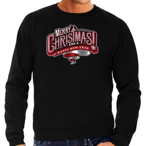 Merry Christmas Kerstsweater / Kerst trui zwart voor heren - Kerstkleding / Christmas outfit