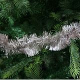 6x Kerstslingers lichtroze 270 cm - Guirlande folie lametta - Lichtroze kerstboom versieringen