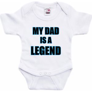 My dad is a legend tekst baby rompertje wit jongens en meisjes - Kraamcadeau /Vaderdag cadeau - Babykleding