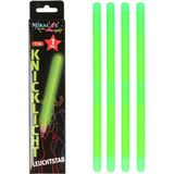 Set van 4x stuks neon glow in the dark party breaklights stick groen 20 cm