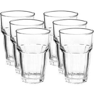 30x Longdrinkglazen 370 ml - 37 cl - Longdrink glazen - Water/sap/koffie/thee glazen - Longdrink glazen van glas