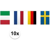 10x Vlaggenlijn Europa 10 meter