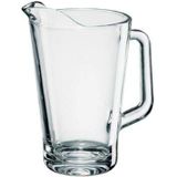 Glazen karaf/schenkkan van 1,5 liter met 6x stuks drinkglazen/waterglazen 360 ml