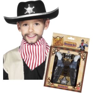 Cowboy verkleed set voor kinderen met cowboyhoed - Carnaval verkleden - Accessoires en wapens