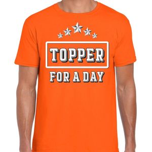 Topper for a day concert t-shirt voor de Toppers oranje heren - feest shirts