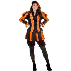 Pietenpak dames - oranje / zwart - Pieten kostuum