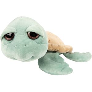 Suki Gifts pluche zeeschildpad Jules knuffeldier - cute eyes - mintgroen - 24 cm - Hoge kwaliteit