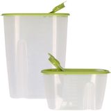Voedselcontainer strooibus - groen - 1 en 2,2 liter - kunststof