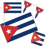 Feestartikelen Cuba versiering pakket - Cuba landen thema decoratie - Cubaanse vlag