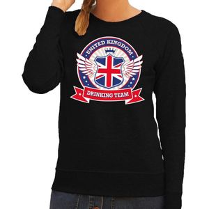 Zwart United Kingdom drinking team sweater / sweater zwart dames -  Engeland kleding