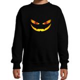 Monster gezicht halloween verkleed sweater zwart - kinderen - horror trui / kleding / kostuum