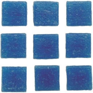 Mozaieken maken 90x blauwe steentjes 2 x 2 cm - Hobby artikelen en zelf knutselen