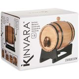 Kinvara Drank dispenser met tap 3 liter met 4x whisky glazen 360 ml