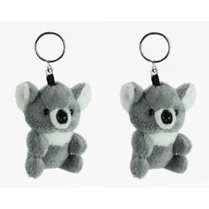 2x stuks koala knuffel sleutelhangers van 16 cm - Dieren keychains
