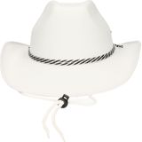 Guirca Carnaval verkleed Cowboy hoed Memphis - wit - volwassenen - Western thema