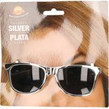 Guirca Carnaval/verkleed party bril - 2x - zilver - volwassenen - Glitter and Glamour thema