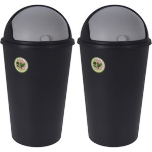 Storage Solutions Prullenbakken 2x stuks - 25L - gerecycled kunststof