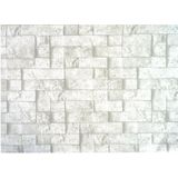 Decoratie plakfolie - 3x - beige/grijs steen patroon - 45 cm x 2 m - zelfklevend