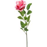 4x Gekleurde rozen Marleen kunstbloemen 63 cm - Woondecoratie/accessoires - Kunstbloemen - Nepbloemen - Kunsttakken - Roos/rozen