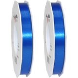 3x XL Hobby/decoratie blauwe kunststof sierlinten 1,5 cm/15 mm x 91 meter- Luxe kwaliteit - Cadeaulint kunststof lint/ribbon